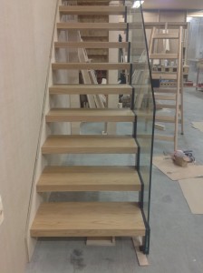 Aztech Stairs in Oak and Glass