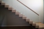 Ziz zag modern stairs with glass ireland balustrade