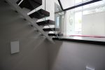 modern stairs monostring spine stairs with floating glass balustrade
