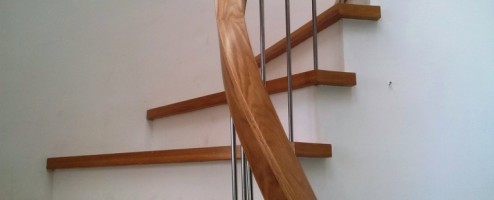 Modern Spira-Helical Oak Stairs