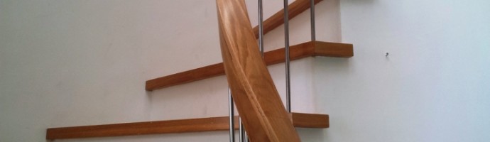 Modern Spira-Helical Oak Stairs