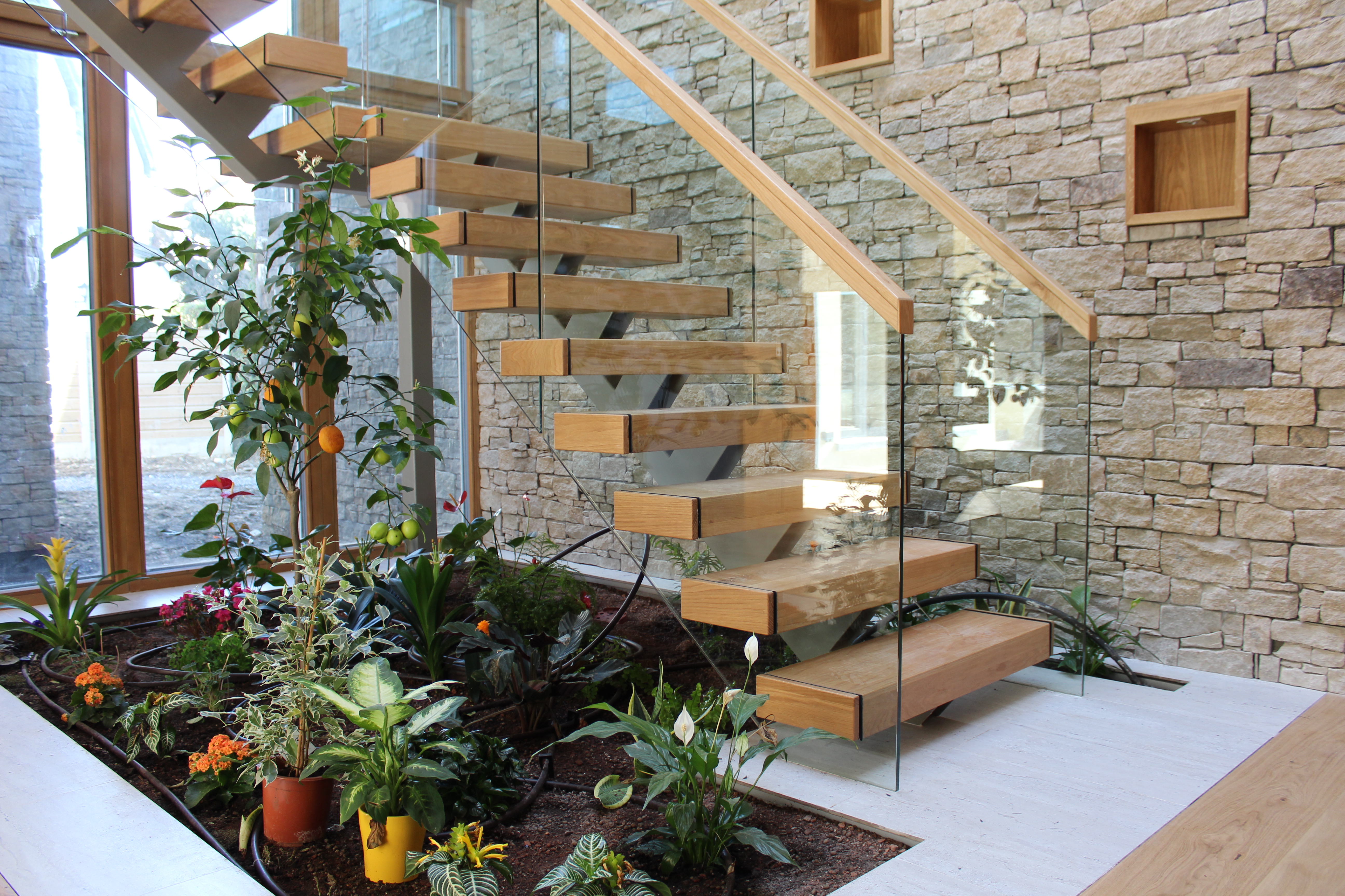 glass stairs