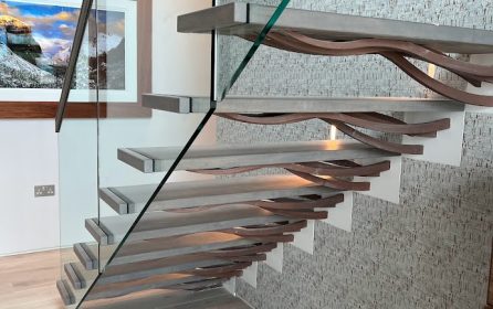 A CUSTOM BUILT CANTILEVERED STAIRCASE BY JEA FOR QUALITY AND BEAUTY