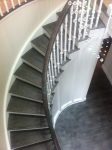 Traditional cut string curved stairs