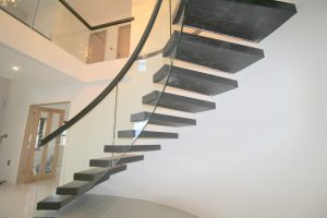 modern cantilevered stairs