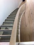 Stairs Ireland, curved cantilevered glass stairs in oak