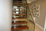 modern stairs with glass balustrade